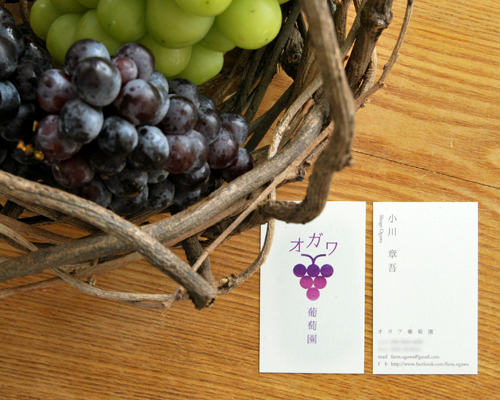 名刺 オガワ葡萄園様